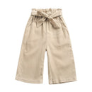 Little Girls Casual Long Pants Winter Trousers with Pockets childrensterritory