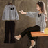 Kids Girls Letter Print Sweater + Leggings Two-Piece Clothing Set childrensterritory