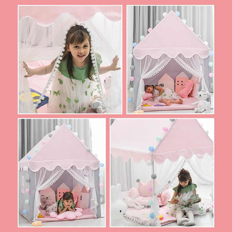 1.35M Large Folding Kids Play House Princess Castle