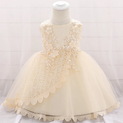 Baby Girl Lace Embroidered Formal Occasion Gowns