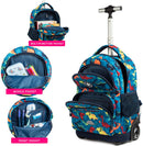 Kids 16-inch Rolling Luggage Bags School Backpack Set childrensterritory
