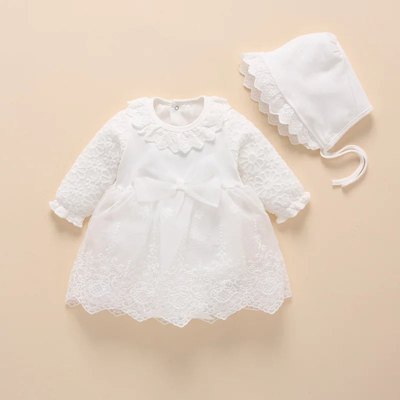 Newborn Girl Christening Dresses Set (Shoes, Tights &amp; Long Socks) childrensterritory