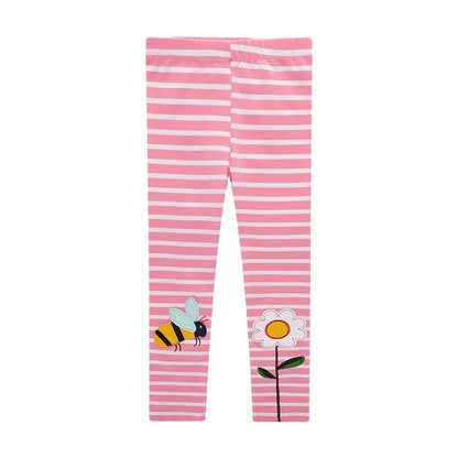 Girls Various Cartoon Design Cotton Leggings childrensterritory