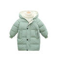 Kids Solid Color Pattern Hooded Down Cotton Jackets/Parkas childrensterritory