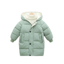 Kids Solid Color Pattern Hooded Down Cotton Jackets/Parkas childrensterritory