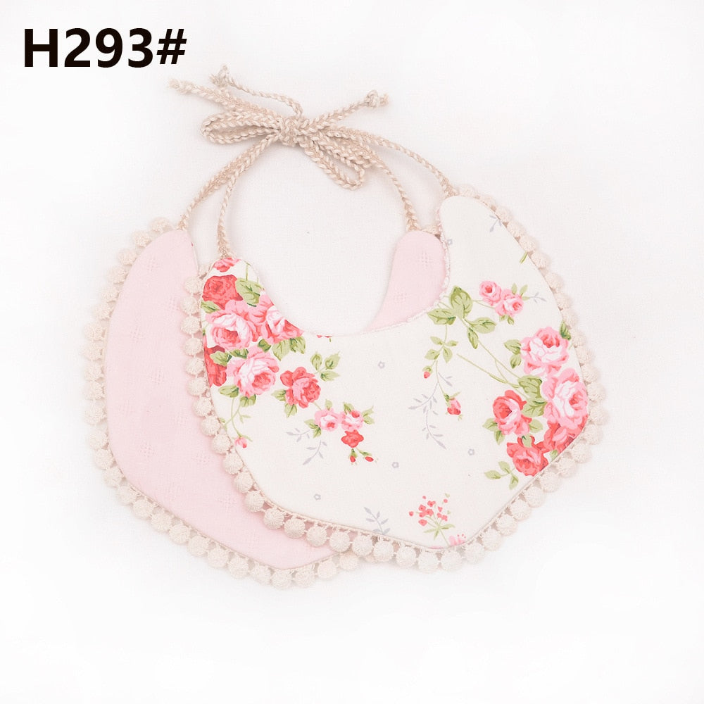 Baby Tassel Double-deck Bib | Cotton Linen Burp Cloths childrensterritory