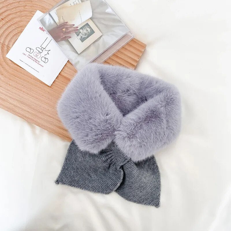 Cold-Proof Plush Warmth Solid Knitted Kids Scarf childrensterritory