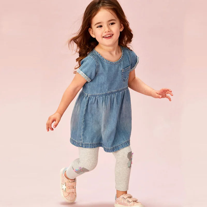 Lovely Cartoon Design Soft Cotton Leggings for Girls childrensterritory