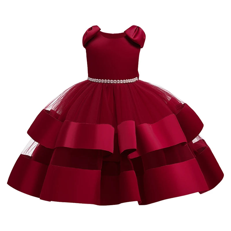 Kids Girls Elegant Tutu Flower Princess Party Dresses childrensterritory