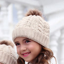 Mother Kids Matching Knitting Pom Bobble Hat/Beanie