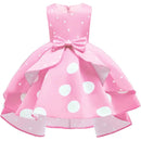 Girls' Sleeveless Flower Striped Design Party Dress childrensterritory