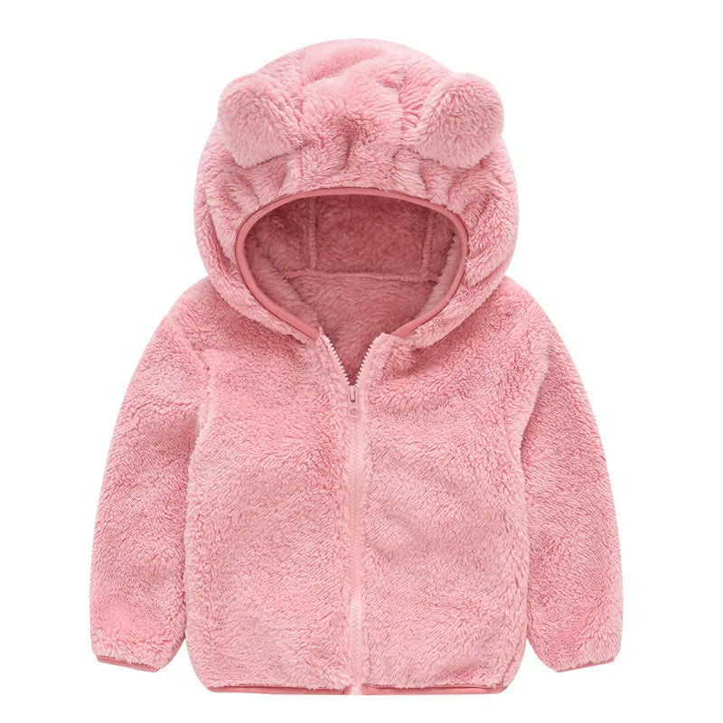 Toddler/Kids Girls Boys Hooded Warm Surcoat/Sweatshirt
