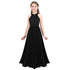 Kids Girls Halter Lace Design Chiffon Long Prom Ball Gowns childrensterritory