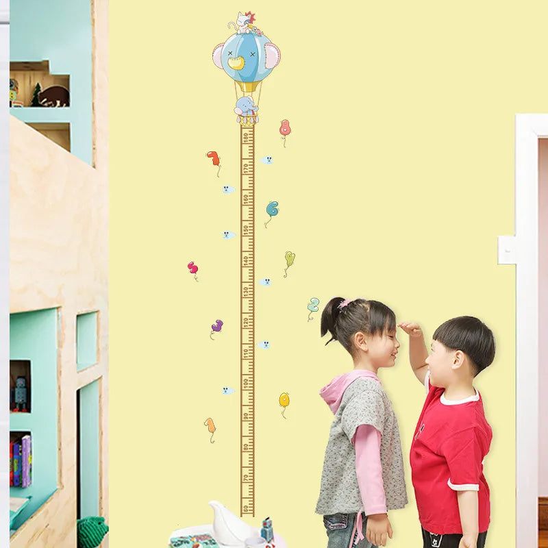 Cartoon Design Height Measure Wall Decals for Kids Room childrensterritory