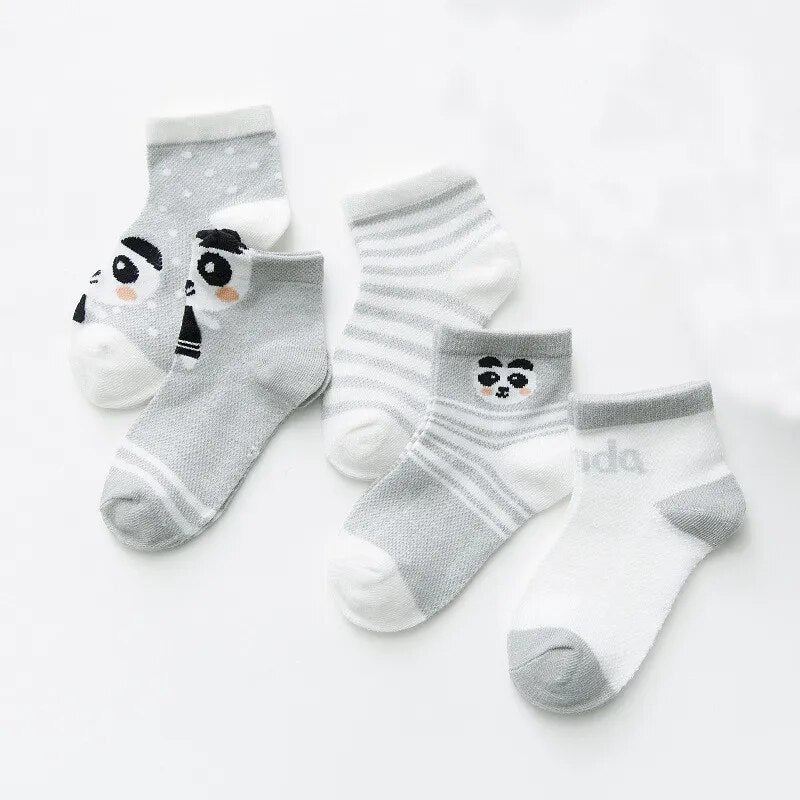 Cartoon Animal Design 5 Pairs/Lot 0-2Yrs Baby Socks childrensterritory