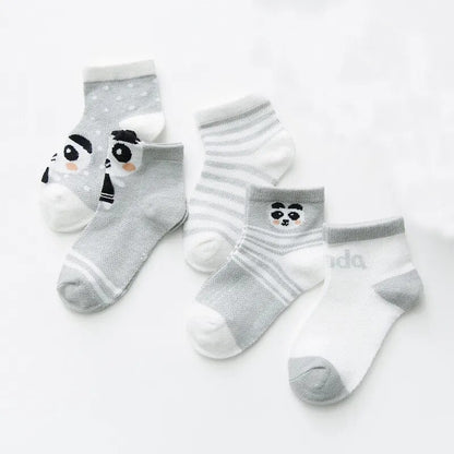 Cartoon Animal Design 5 Pairs/Lot 0-2Yrs Baby Socks childrensterritory