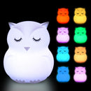 Rechargeable Owl LED Night Light in 9 Colors for Kids Room childrensterritory