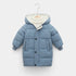 Kids Solid Color Pattern Hooded Down Cotton Jackets/Parkas childrensterritory