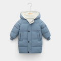 Kids Solid Color Pattern Hooded Down Cotton Jackets/Parkas childrensterritory