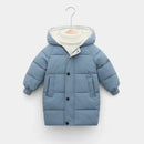 Kids Solid Color Pattern Hooded Down Cotton Jackets/Parkas childrensterritory