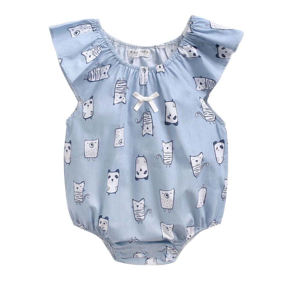 Baby Girl Printed Princess Bodysuits for Summer childrensterritory