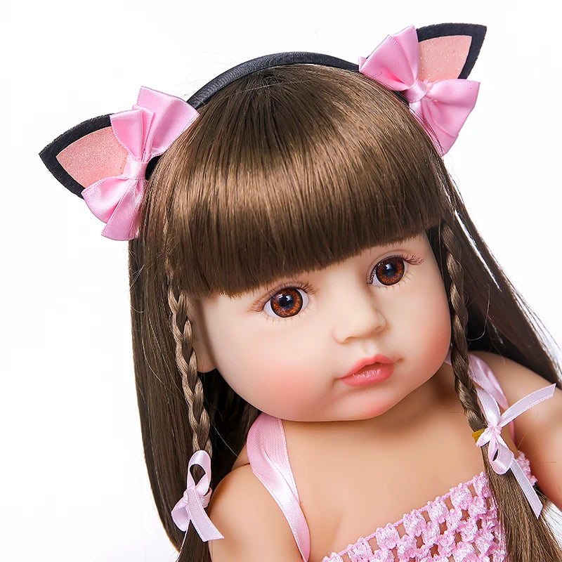 55cm Reborn Pink Princess Baby Girl Doll childrensterritory