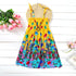 Bohemian Style Kids Girls Floral Sling Ruffles Beach Dresses childrensterritory