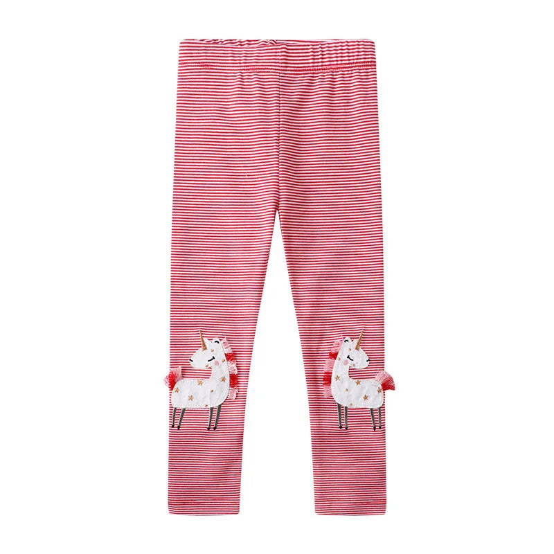 Girls Various Cartoon Design Cotton Leggings childrensterritory