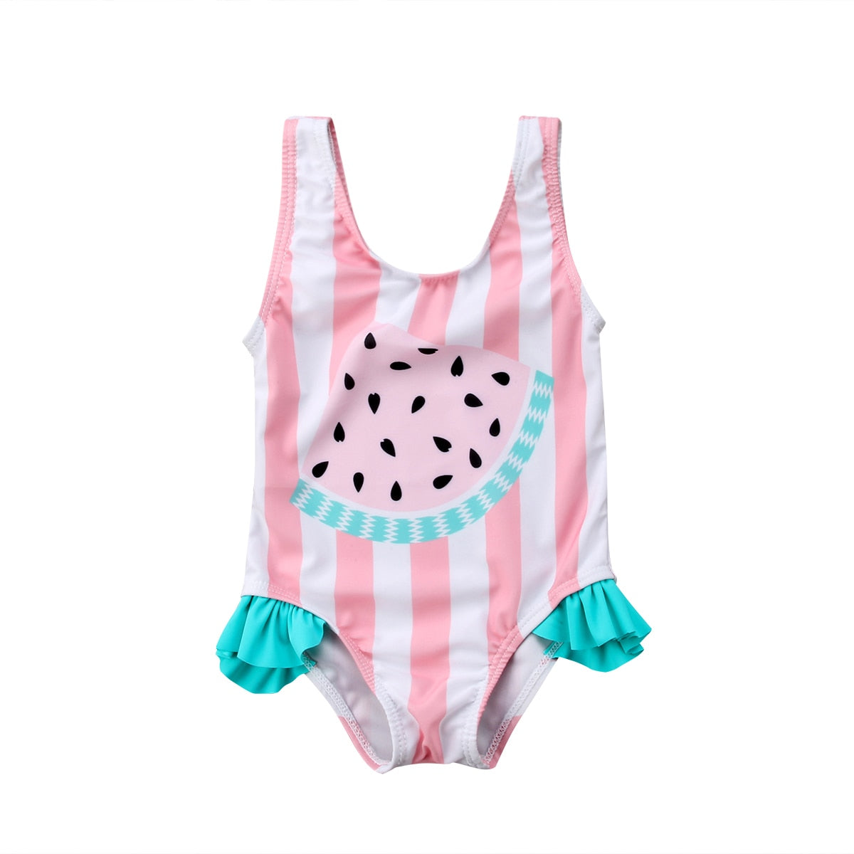 Lovely Watermelon Print Baby Girls Swimwear childrensterritory