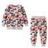 Kids Boys Cartoon Animals Print Cotton Tracksuit Set childrensterritory