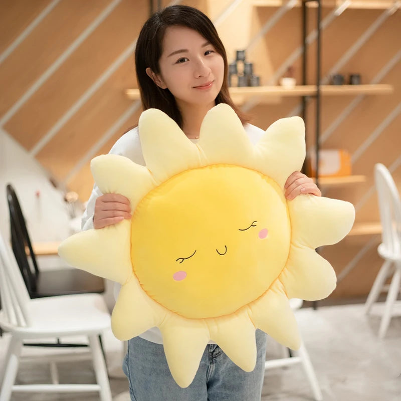 1Pc Sun and Clouds Design Ultra Soft Stuffed Baby Pillows childrensterritory