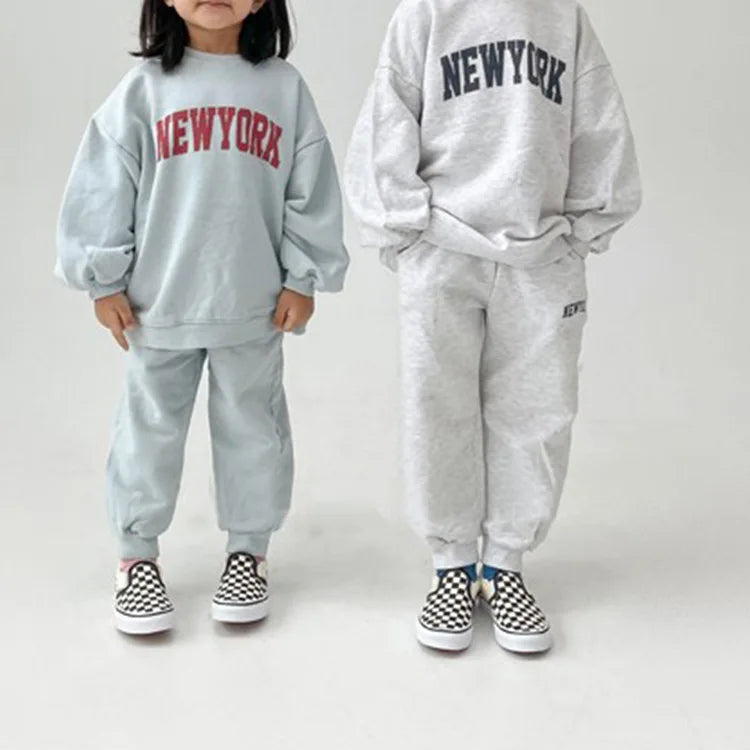 Letter Printed Toddler Sweatshirt + Trousers Clothing Set childrensterritory