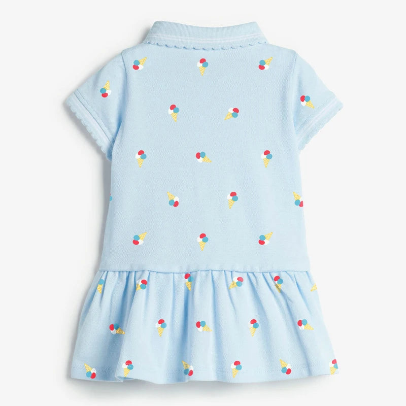 Collar Design Girls Casual Summer Dresses