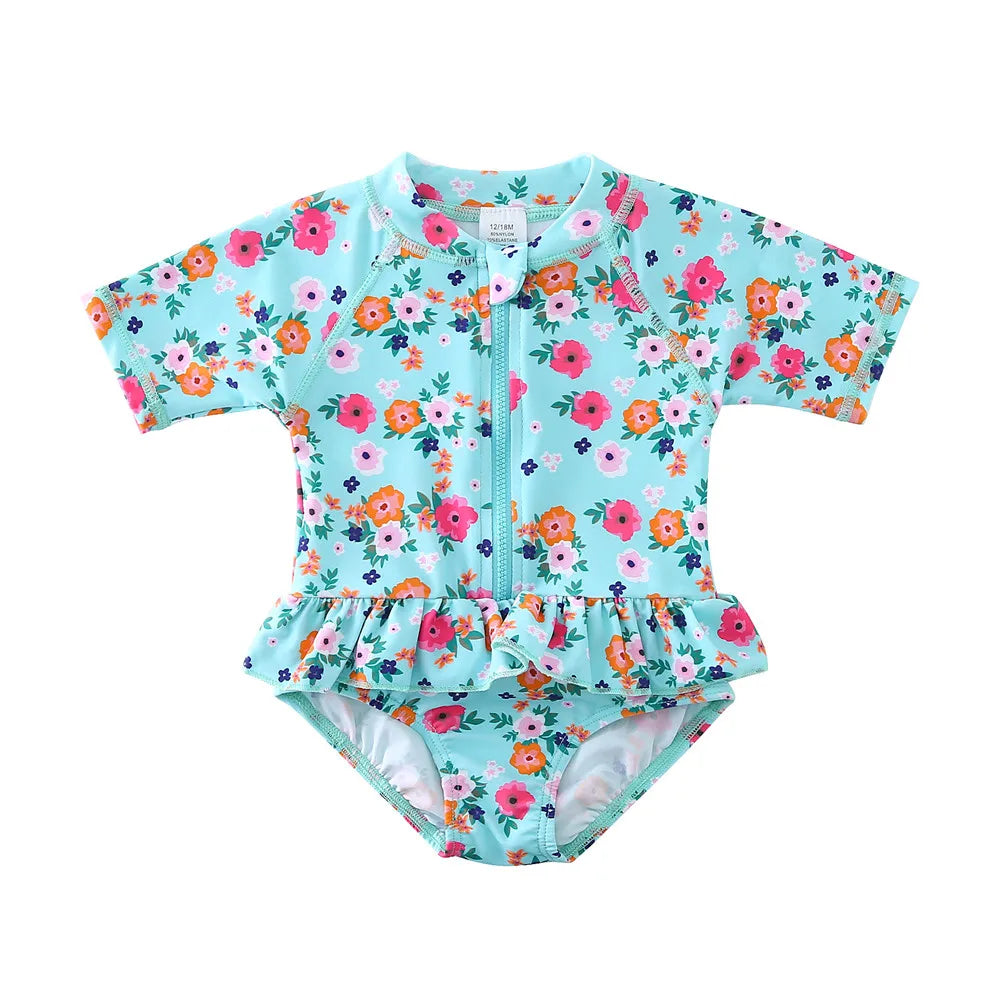 Toddler/Baby Girl Ruffle Printed One Piece Swimsuits