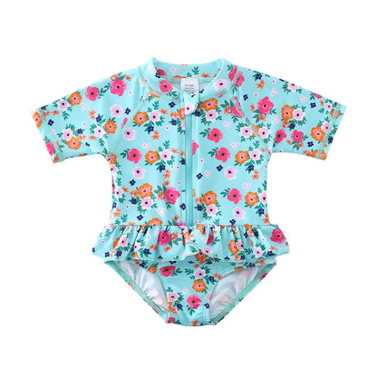 Toddler/Baby Girl Ruffle Printed One Piece Swimsuits