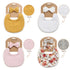 4Sets/Lot Floral Infant Burp Clothes with Bow Tie Headband childrensterritory