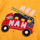 Cartoon Vehicle Design Kids Boys Cotton Sweatshirts childrensterritory