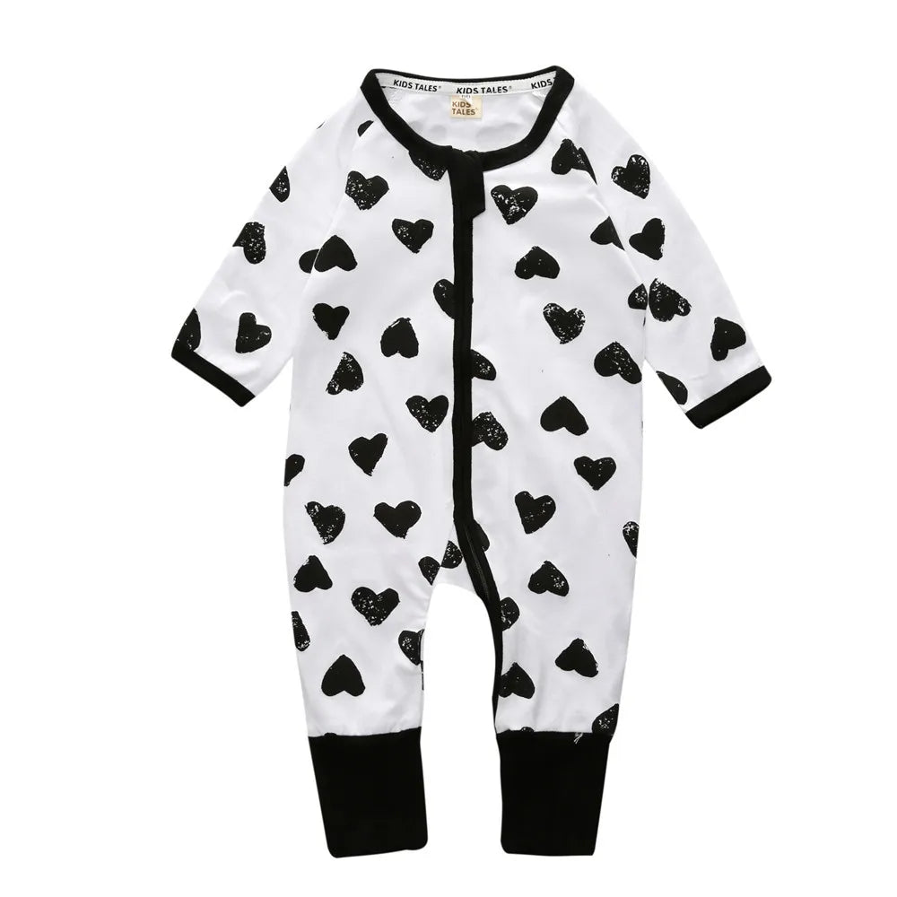 Baby Long Sleeve Printed Rompers for Spring