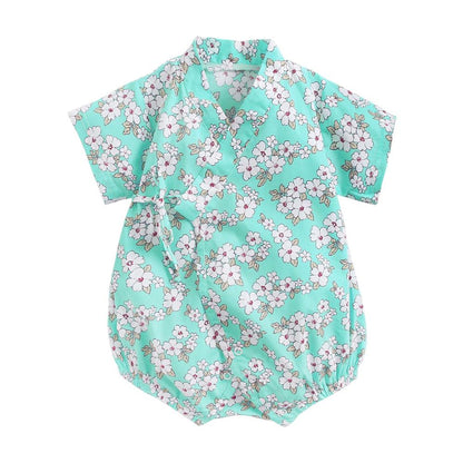 Baby Boys Girls Floral Cotton Bodysuits for Summer childrensterritory