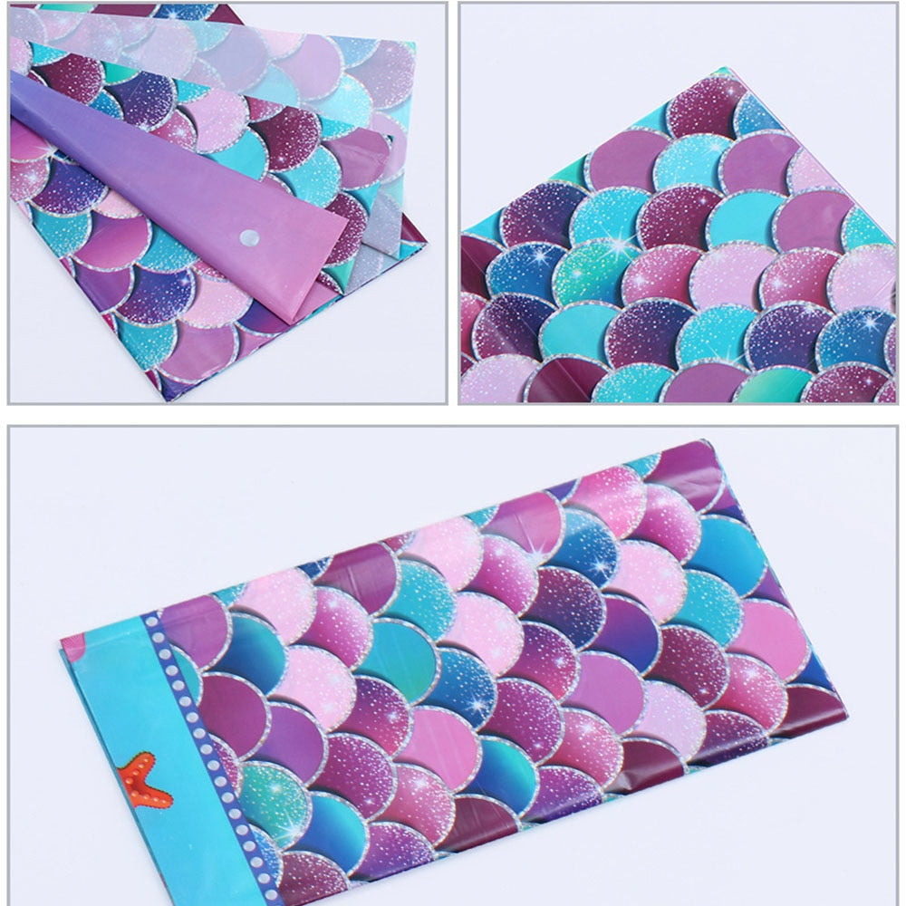 Under The Sea Mermaid Theme Waterproof Tablecloth childrensterritory