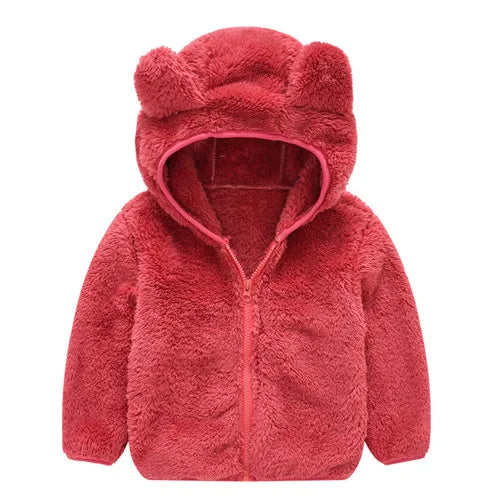 Toddler/Kids Girls Boys Hooded Warm Surcoat/Sweatshirt