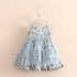 Kids Girls Floral Lace Patchwork Lining Backless Dress childrensterritory
