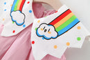 Baby Girl Rainbow Design Sleeveless Party Dress