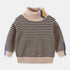 Kids Boys Warm High Neck Knitted Striped Sweater childrensterritory