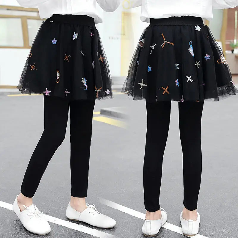 Kids Girls Casual and Comfortable TUTU Skirt Leggings childrensterritory