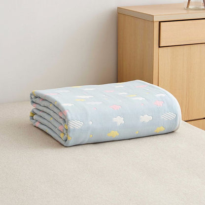 6 Layer Cotton Muslin Baby Blankets Carriage Quilt childrensterritory