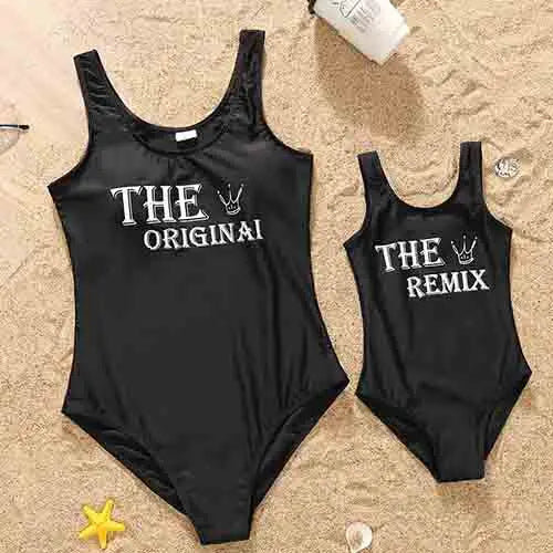 Matching Mommy And Me Designer Swimsuit Bikini Set