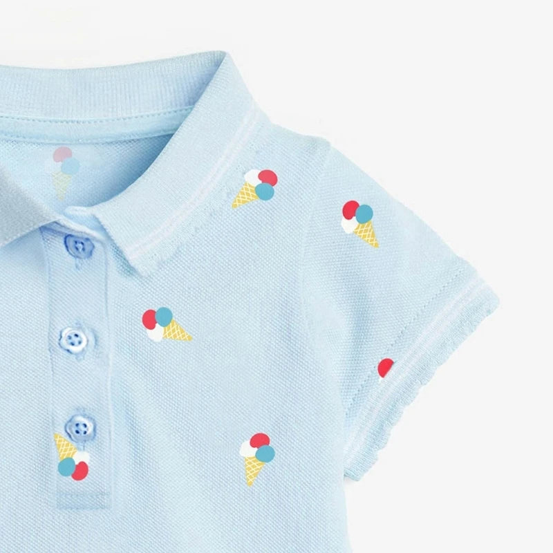 Collar Design Girls Casual Summer Dresses childrensterritory