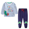 Kids Cartoon Animals and Letter Print 2 Piece Suit Sets childrensterritory