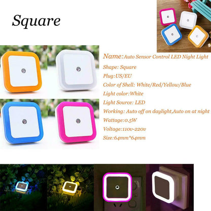 Mini Dusk to Dawn Sensor Wall Nights Lamp for Bedroom